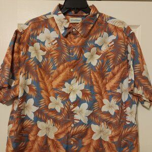 Caribbean button down,Linen,2XB, Floral